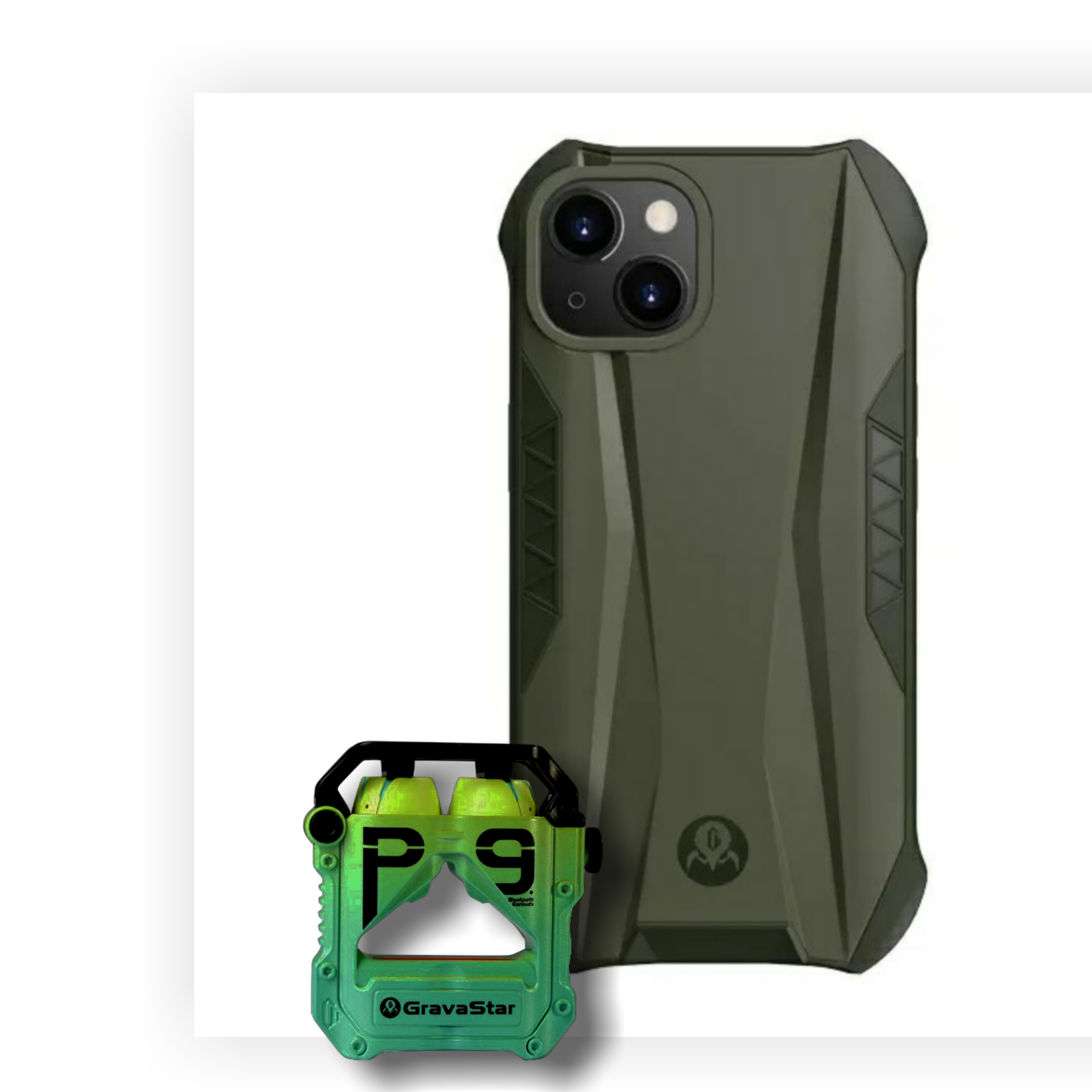 Купить Комплект беспроводные наушники Gravastar Sirius Pro Neon Green +  Ferra Olive Green for iPhone 13 в Красногорске, цена: 13180 руб, -  интернет-магазин Pult.ru